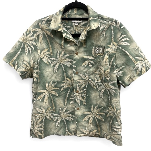 palm wave Other - Rogue Brewery Hawaiian print button down short sleeve shirt size small